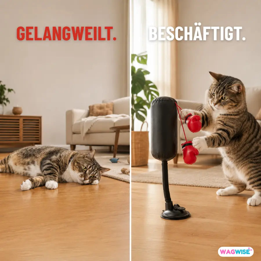 PfotenPunch™ Interaktiver Katzen-Boxsack