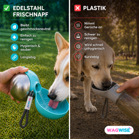 FrischNapf To-Go - Edelstahl-Trinkflasche für Hunde