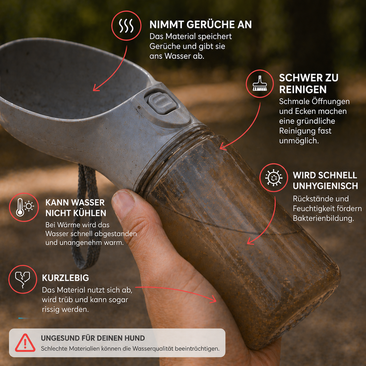 FrischNapf To-Go - Edelstahl-Trinkflasche für Hunde